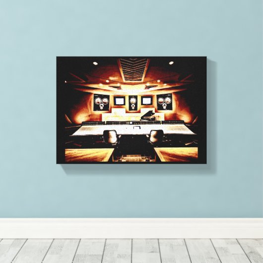 Music Recording Studio Canvas Afdruk (Insitu (Houten vloer))