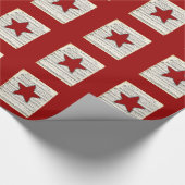  Music Red Star Cadeaupapier (Hoek)