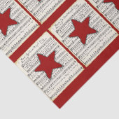  Music Red Star Rustige kerst Tissuepapier (Detail)