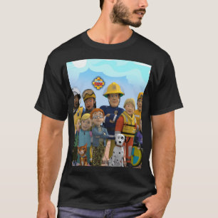 Music  Retro Fireman Children Cartoons Sam T-shirt