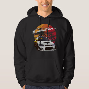 Music Retro Mitsubishi Evolution Evo Summe Hoodie