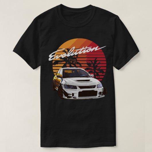 Music Retro Mitsubishi Evolution Evo Summe T-shirt (Design voorkant)