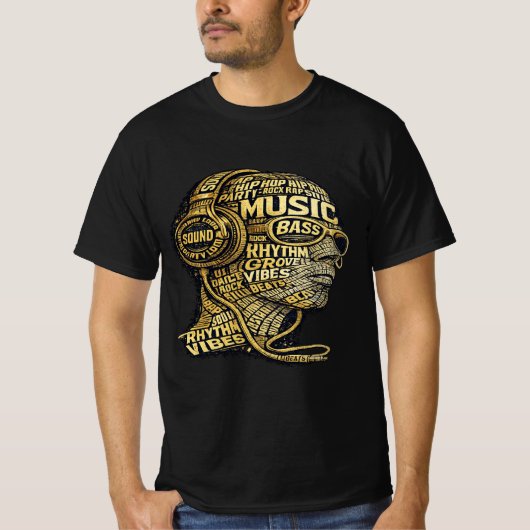 Music Rhythm Vibes Graphic T-Shirt for Men (Voorkant)