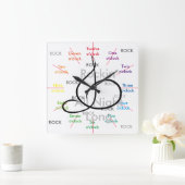 Music Rock N Roll Musicians Gift Cricket Diane Vierkante Klok (Huis)