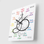 Music Rock N Roll Musicians Gift Cricket Diane Vierkante Klok (Hoek)