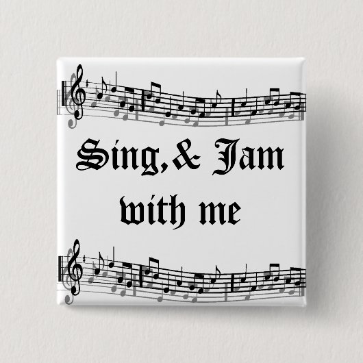 Music Rocks me_ Vierkante Button 5,1 Cm (Voorkant)