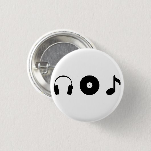 Music Ronde Button 3,2 Cm (Voorkant /achterkant)