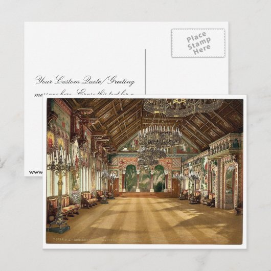 Music room, Neuschwanstein Castle, Upper Bavaria, Briefkaart (Voorkant / Achterkant)