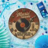 Music Room Vinyl Record Papieren Bordje (Feest)