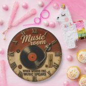 Music Room Vinyl Record Papieren Bordje (Feest)