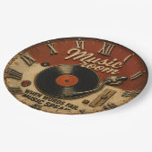 Music Room Vinyl Record Papieren Bordje (Gekanteld)