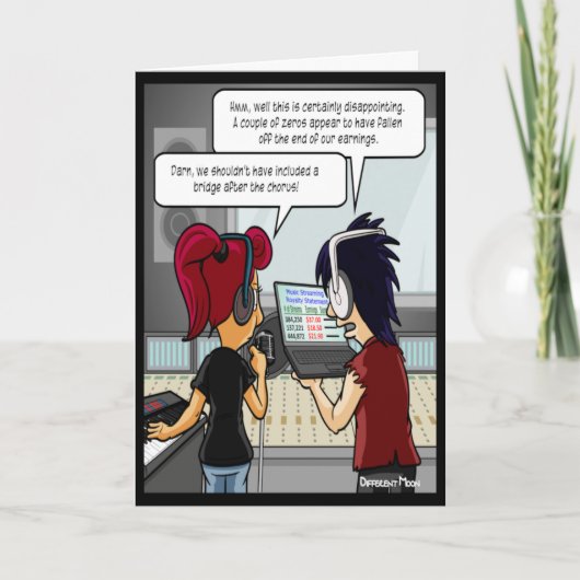 Music Royalty Funny Birthday Card Kaart (Voorkant)