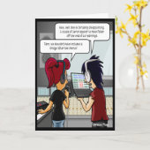 Music Royalty Funny Birthday Card Kaart (Gele Bloem)