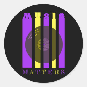 Music S-Sticker Ronde Sticker