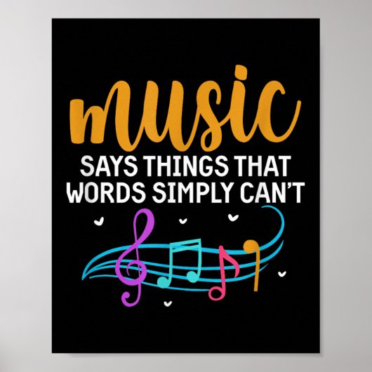Music Says Things That Words Simply Can't Music No Poster (Voorkant)