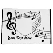 Music Score Large Gift Bag Cadeautasje (Voorkant)