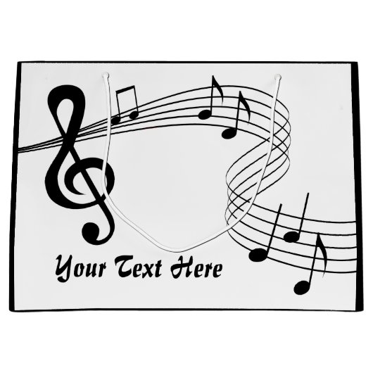 Music Score Large Gift Bag Cadeautasje (Voorkant)