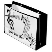 Music Score Large Gift Bag Cadeautasje (Voorkant Gekanteld)