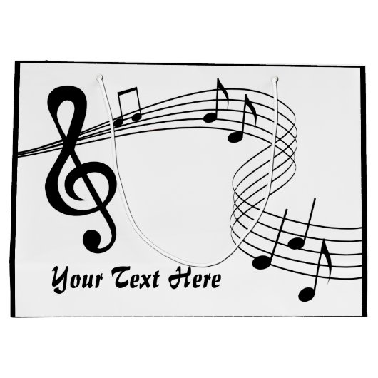 Music Score Large Gift Bag Large Cadeautasje (Achterkant)