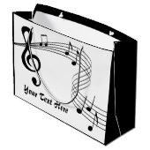 Music Score Large Gift Bag Large Cadeautasje (Achterkant Gekanteld)
