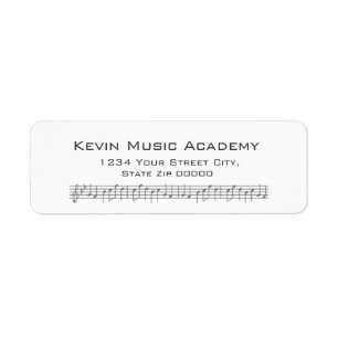 "Music Score" Retouradres labels