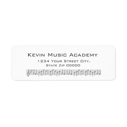 "Music Score" Retouradres labels (Voorkant)