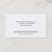 Music Score Visitekaartje-White Visitekaartje (Achterkant)