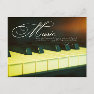 Music Secrets Emerson Quote Piano Briefkaart