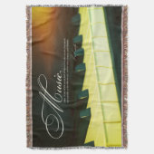 Music Secrets Emerson Quote Piano Deken (Voorkant Verticaal)