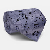 Music Sheet And Notes Stropdas (Opgerold)