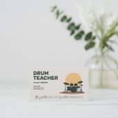 Music Sheet - Drum teacher Visitekaartje (Staand voorkant)