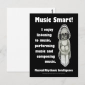 Music Smart - Blank Briefkaart (Voorkant / Achterkant)