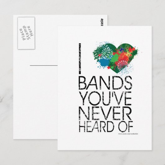 Music Snob Briefkaart (Voorkant / Achterkant)