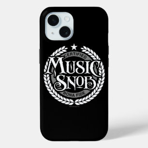 Music Snob - grappige muziekliefhebber iPhone 15 Case