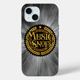 Music Snob - grappige muziekliefhebber iPhone 15 Case