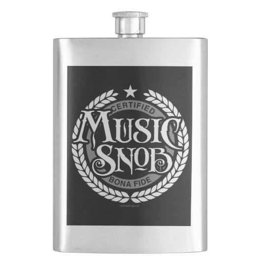 Music Snob - grappige muziekliefhebber Flacon (Voorkant)