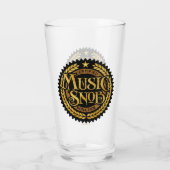 Music Snob - grappige muziekliefhebber Glas (Achterkant)