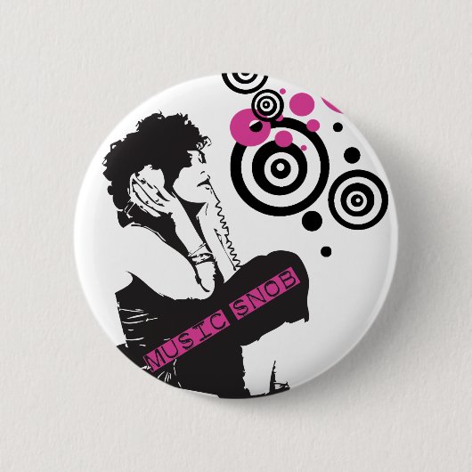 Music Snob Ronde Button 5,7 Cm (Voorkant)
