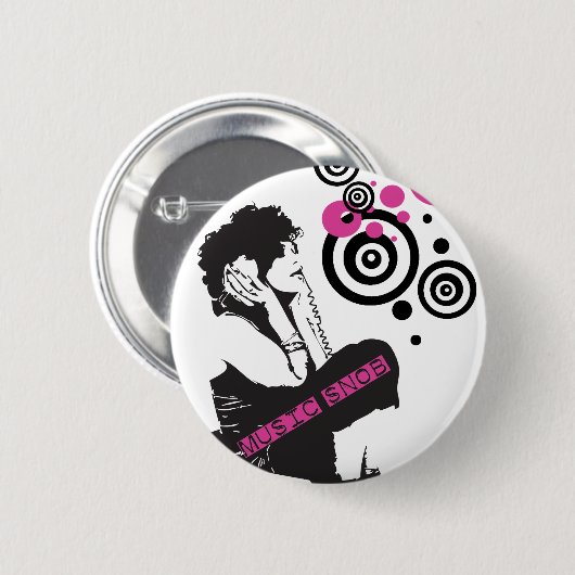 Music Snob Ronde Button 5,7 Cm (Voorkant /achterkant)