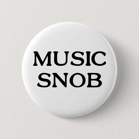 Music Snob Ronde Button 5,7 Cm (Voorkant)