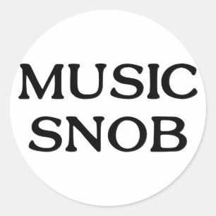 Music Snob Ronde Sticker
