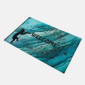 Music Southwestern Turquoise Kokopelli Doormat Deurmat (Schuin)