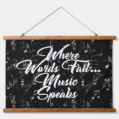 Music Speaks Quote Hangend Wandkleed (Voorkant)