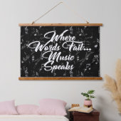 Music Speaks Quote Hangend Wandkleed (Slaapkamer)