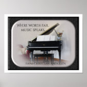Music Speaks -QuotePrint - Hans Christelijk Anders Poster (Voorkant)