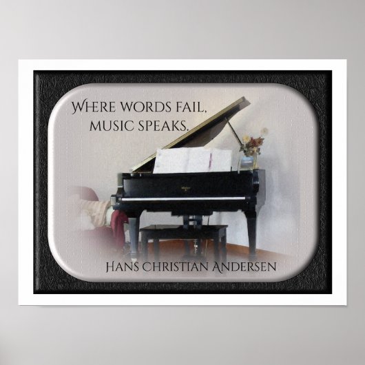 Music Speaks -QuotePrint - Hans Christelijk Anders Poster (Voorkant)