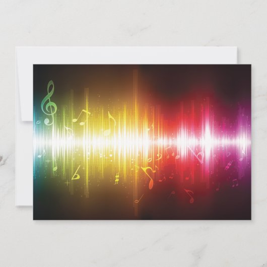 Music Spectrum Soundwave Vibrant Audio Visualizer Kaart (Voorkant)