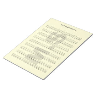Music Staff Notitieblok met Watermark