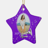 Music Star Paars met Trumpet Keramisch Ornament (Links)