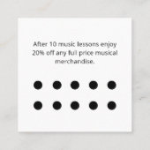 Music Store Gold Simple Treble Clef Korting Klantenkaartje (Achterkant)